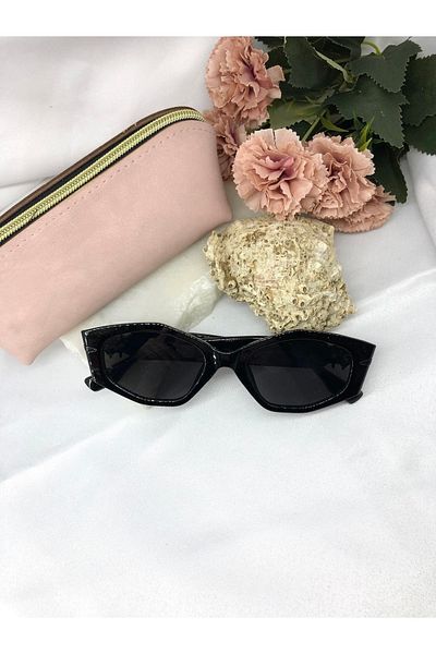 Di Caprio Vado Cat Eye Vintage Black Women's Sunglasses