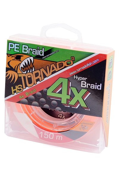 Tornado 150m 4x 0.20mm 17,50kg Orange Rope Line