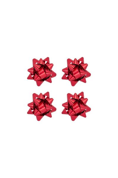 kidspartim Metallic Gift Package Ornament Red Color 10 Pieces