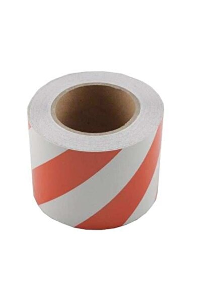 Carub شريط متقاطع باللون الأبيض/البرتقالي - Br2406103, 9.2 سم × 25 م