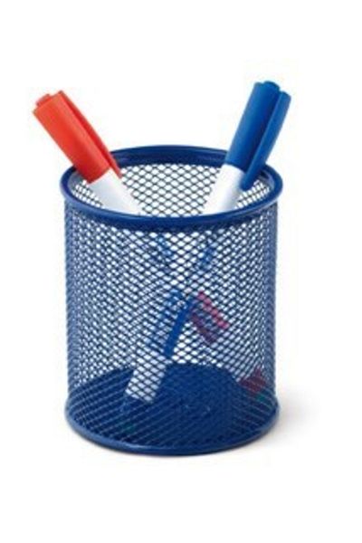 Mas Metal Perforated Pen Holder (Dark Blue)