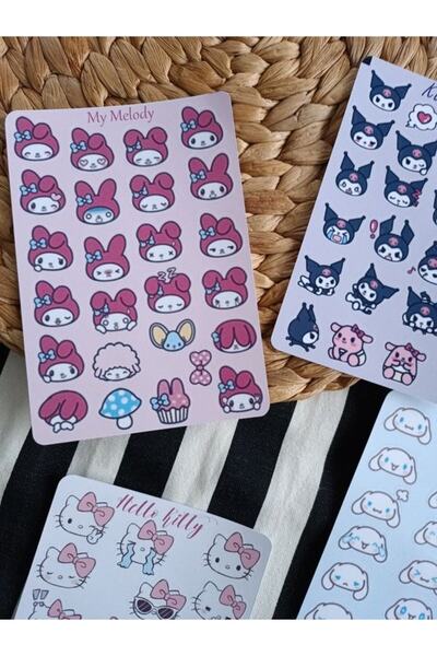 EyER Shoping Hello Kitty Sanrio Characters Label Planner Phone Sticker Set