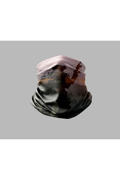 Buffalo Bandană unisex pentru gât pentru exterior, motociclist militar turcesc