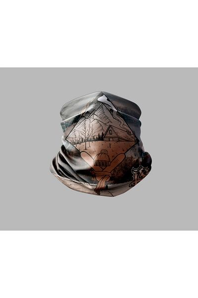 Buffalo Ski & Mountain Designed Biker Multi-Purpose Outdoor Neck Collar Unisex Bandana