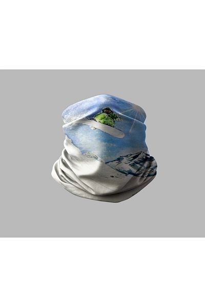Buffalo Ski & Mountain Designed Biker Multi-Purpose Outdoor Neck Collar Unisex Bandana