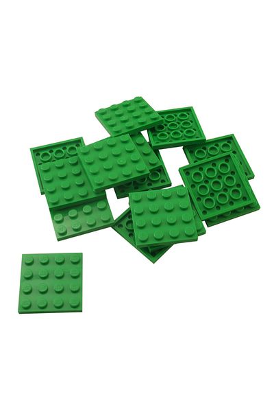 LEGO Original Moc Custom Accessory Creator Plate 4 X 4 Square Flat Brick Light Green 4 Pieces to Ship