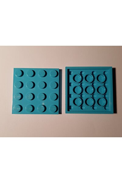 LEGO لوحة إنشاء ملحقات مخصصة من Moc مقاس 4 × 4 طوب مسطح مربع متوسط ​​أزور 2 ق...