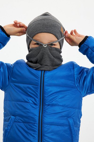 Babygiz Baby Boy Kid Trend Style Klobouk Beanie Neck Goar Set Pohodlná košilka ze 100% bavlny