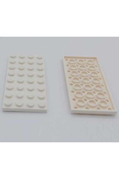 LEGO Original Moc Custom Accessory Creator Plate 4 X 8 Flat Brick White 2 Pieces to Send