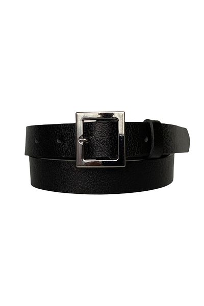 GoDeri 100% piele naturală cu cataramă argintie curea neagră subțire pentru femei, 3cm=3cm-kdn-17