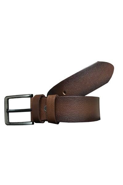 GoDeri 100% естествена кожа, 4,5 см, кафяв деним, спортен колан = dk-2222