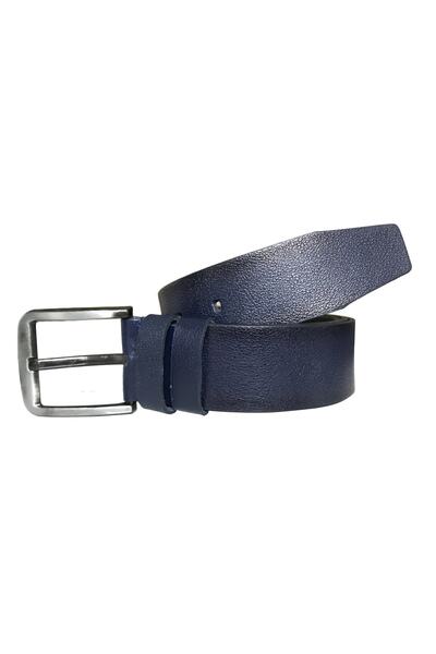 GoDeri Γνήσιο δέρμα Σετ 2 τζιν, αθλητική ζώνη; Navy Blue, Tan 4,5 cm=2li-hsn-03.04