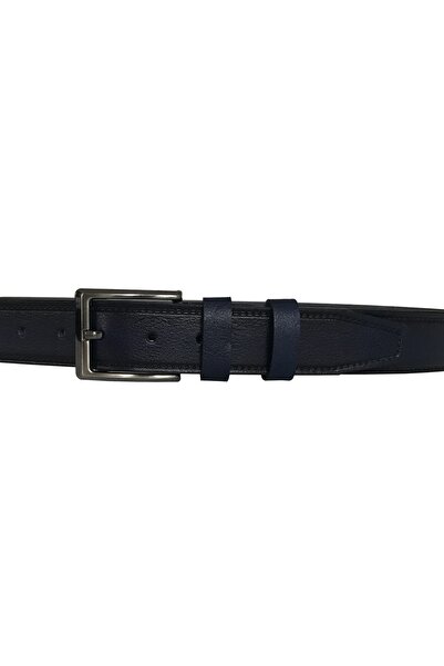 GoDeri Натуральна шкіра, візерунковий темно-синій тканинний ремінь 3,5 см = dk-0083