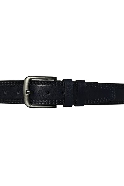 GoDeri Справжній шкіряний ремінь з подвійним швом, синій, 4,5 см = dk-0076