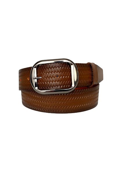 GoDeri 100% piele naturală, nichel negru, curea maro pentru blugi, 4 cm=tyc00419802558
