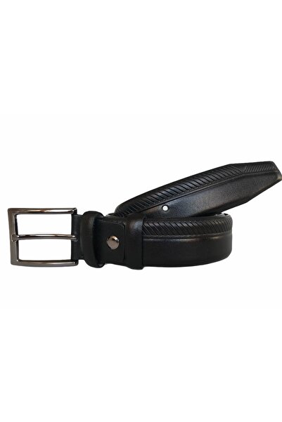 GoDeri Hakiki Deri 2'li Set Klasik Kumaş Pantolon Kemeri 3.5 Cm Siyah, Kahverengi=2li.31-86