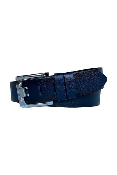 GoDeri 100% piele de calitate autentică, cu limbă lată de 4,5 cm, blugi bleumarin, centură sport=dk-genis