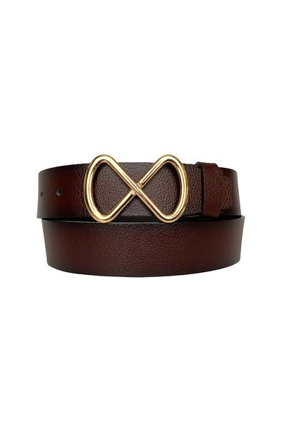 GoDeri 100% Genuine Leather, Gold Buckle Claret Red Women's Jeans Belt 4 Cm=an-byn-42