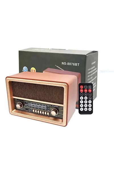 JUNGLEE Kablosuz Nostaljik Radyo Bluetooth Hoparlör Fm Radio Sd Kart Usb Giri...