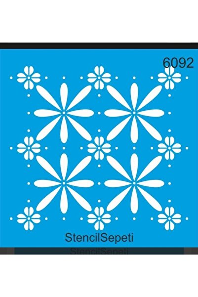DERYA DESİNG ART قالب استنسل بنمط البلاط مقاس 30 × 30 سم موديل St6092