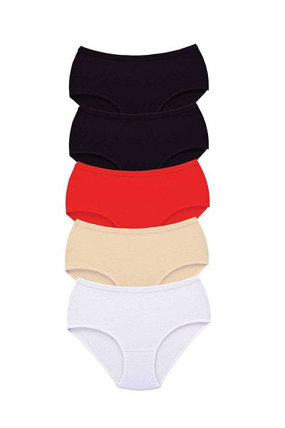 Toptan Bulurum Ψηλόμεση 5 Τεμάχια Bato Panties - Χοντρό Λαστιχάκι S13