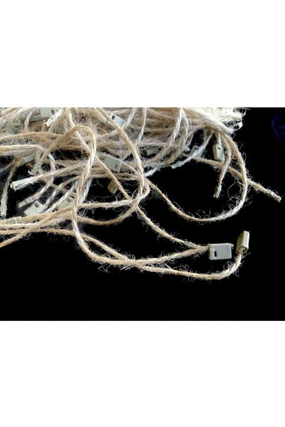 gg gençgirişimci Lockable Tag Rope -jute- 15cm-100 Pieces