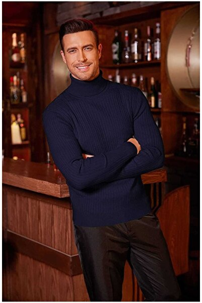 youknitwear you سترة تريكو رجالية ذات ياقة مدورة من متروبول