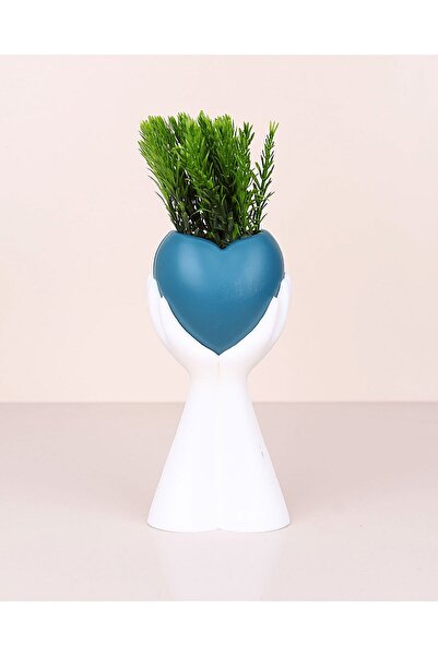 HomeFuture زهرة اصطناعية ديكور تمثال زهرة قلب زهرة ديكور كائن الشكل الأزرق ال...