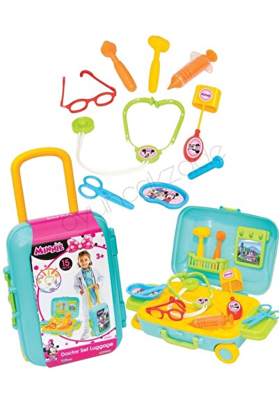 OyuncakZade Minnie Mouse 15 Parça Aksesuarlı Doktor Set Bavulum Meslek Setleri