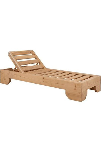 OM DESİGN Deniz Havuz Ahşap Şezlong Natural