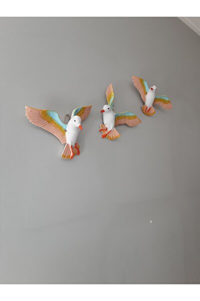 Genel Markalar Mavi Altın Martı Duvar Süsü - Mutfak Duvar Süsü - Balkon Süsle...