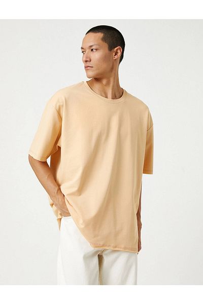 Koton 3sam10170hk Herren T-Shirt Beige