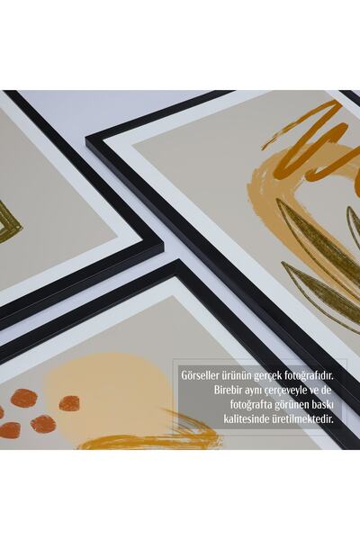 HOMEPACK Siyah Lamine Çerçeve Seti 3'lü Tablo Hpn028