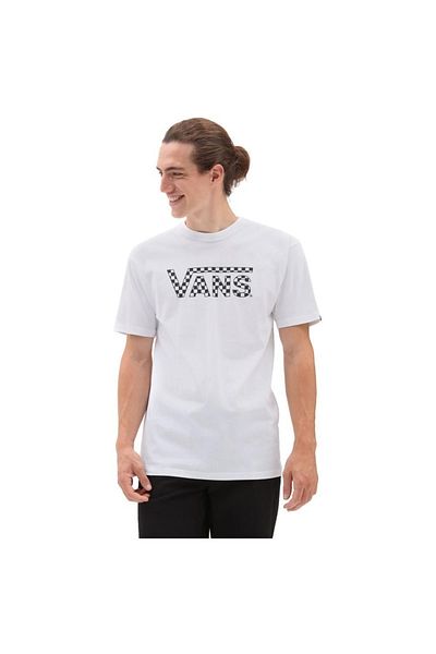 Vans Tricou alb cu carouri -b pentru bărbați Vn0a7ucpyb21