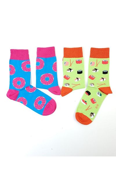 lovebox Set of 2 Printed Design Socket Socks 999