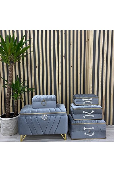 Duru Çeyiz Sandıkları Kuğu Düğün Çeyiz Sandık 5li Dügün Paketi