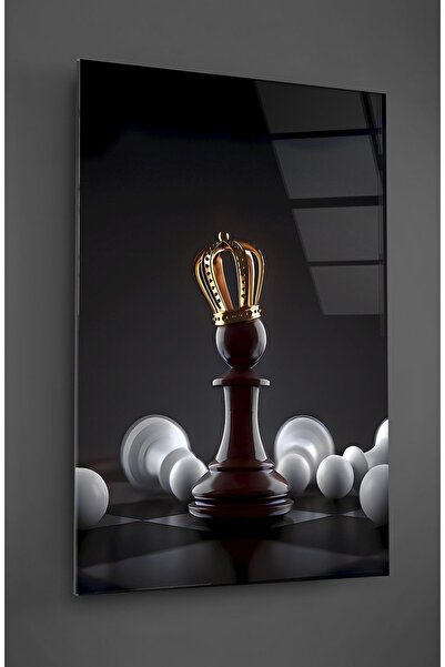 TAULART Tablă verticală de sticlă pentru șah