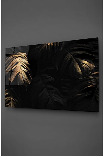 TAULART Tablou din sticlă cu frunze