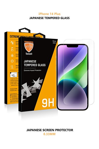 TANCELL Iphone 14 Plus Uyumlu Ekran Koruyucu Japon Kırılmaz Cam 0.33mm (1 Ad)...