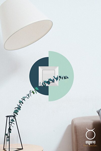 ANGARYA Modern Stil Ev Dekorasyonu Dekoratif Priz Duvar Sticker