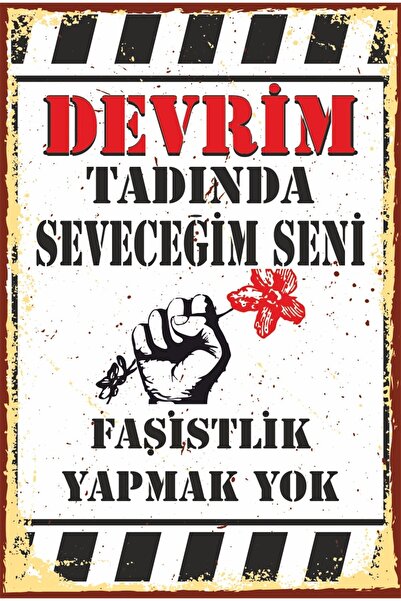 I Will Love You in the Taste of Revolution Graffiti Retro Wooden Poster