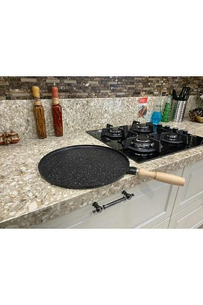 CANSUYU 35cm Black Kale Cast Iron Pancake And Crepe Pan