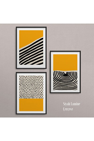 HOMEPACK Crni laminirani okvir set od 3 dela za slike Hpn041