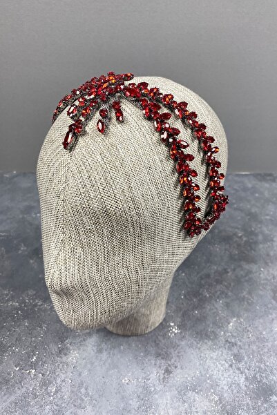 Bride Aksesuar Dünyası Bridal Crown Bridal Hair Accessory Red Sema Frontlet B...