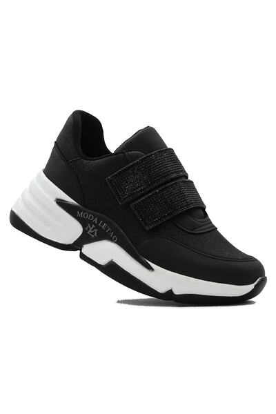 LETAO Γυναικεία Ασημένια Πέτρα Διπλό Velcro Strap Easy Wear Sports Sneaker Παπούτσια