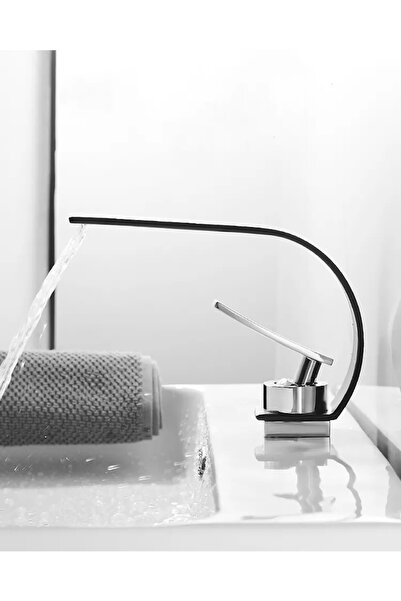 Anunnaki Mat Siyah Özel Seri Şelale Banyo Lavabo Bataryası Matte Black