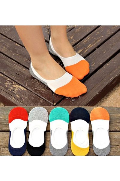 footmania Унисекс цветни летни спортни чорапи за балерини от 5 части
