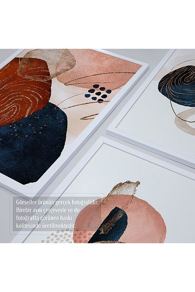 HOMEPACK Λευκό Πλαστικοποιημένο Σετ Πλαίσιο 3 τεμαχίων Πίνακας Hpn050