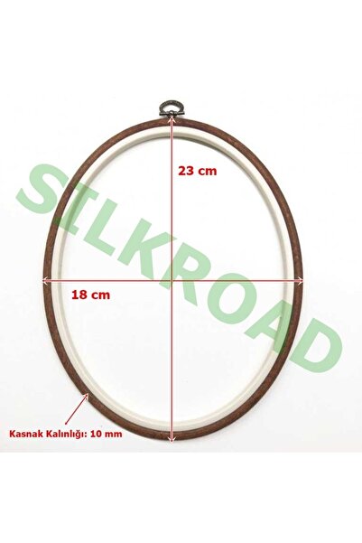 Nurge No:4 Oval Plastik Pano Kasnağı - Nakış Kasnağı 18x23cm - 10mm