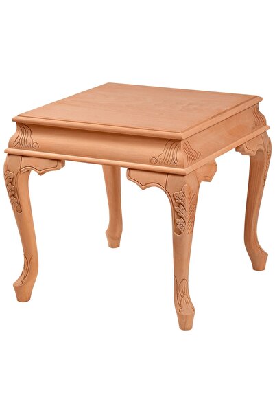 ROYS AHŞAP 8173 Masif Ham Bombeli Oymalı Yan Sehpa